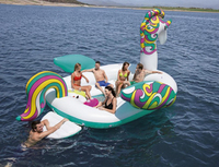 Vente en gros 1moq 5.9m 10 personnes Grand flotteur gonflable pour piscine licorne
