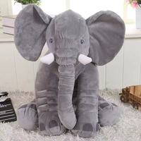 Peluche d'éléphant personnalisable, mignonne, avec de grandes oreilles, peluche d'éléphant à longues oreilles pour bébé, super douce, en coton PP, maille, 40 cm/60 cm
