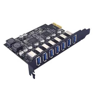 Alta velocidad 7 puertos <span class=keywords><strong>PCI</strong></span>-E a USB 3,2 Gen 1 Tarjeta adicional Convertidor interno <span class=keywords><strong>USB3</strong></span> Hub para PC de escritorio Disponible en stock - Product Image 5