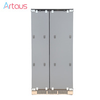 Réfrigérateur encastrable 36 pouces en acier inoxydable, sans givre, écoénergétique, 455 L, double porte, pour hôtel