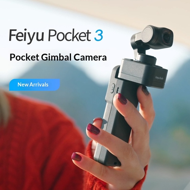 Feiyu Pocket3 Portable 1080P 3-axis Anti-shake 130 Wide Angle Handheld Magnetic Gimbal Camera Night Vision 24MP for Diving