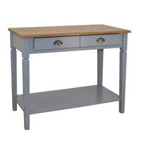 Table console moderne en bois naturel avec pieds en métal, couleur et taille personnalisables