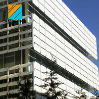 Persienne fixe horizontale et verticale architecturale Façade en métal Persienne externe motorisée décorative en aluminium