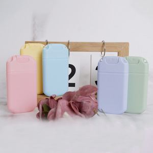 Repeatable Filling Matte Blue 20ml 30ml Small Hand <strong>Sanitizer</strong> <strong>Sprayer</strong> Bottle Empty Pocket Perfume Spray Bottles with Keychain - Product Image 3