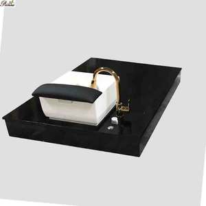 مسمار معدات سبا المهنية الأبيض كرسي باديكير قاعدة مع وعاء زجاجي ملون - Product Image 6