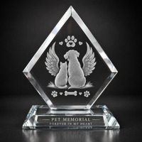 Trophée en cristal K9 gravé au laser 3D personnalisé Neelpure 197013, impression UV pour commémoration d'animaux de compagnie, famille, Noël, Saint-Valentin, fête
