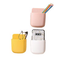 Boîte de rangement multifonctionnelle en plastique classique rectangulaire à fixer au mur, organiseur de télécommande, étui pour climatiseur, téléviseur, téléphone portable