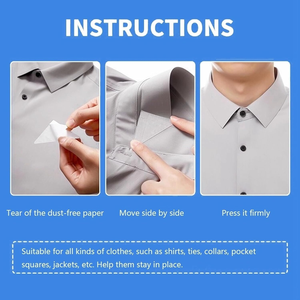 Corrector de Bordes Anti-Deformación, 30 Piezas, Adhesivo Transparente de PVC, Sin Rizos, para Cuellos de Camisa Polo - Product Image 4