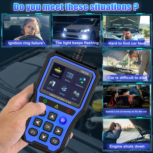 12V <span class=keywords><strong>OBD</strong></span> II giao thức màu xanh ym529 OBDII Scanner OBD2 mã đọc xe tự động Công cụ Chẩn Đoán - Product Image 3