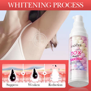 Lotion corporelle aux perles Élimination des taches noires Crème hydratante pour les aisselles Blanchiment Crème éclaircissante pour les aisselles aux perles de Sakura - Product Image 5