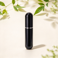 Flacon de voyage en aluminium électroplaqué à 18 filetages, tête ovale, pour parfum, vaporisateur, recharge, échantillon, cadeau