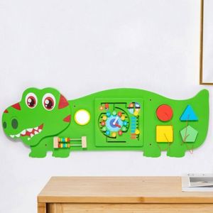 Jouets sensoriels Montessori, cadeau idéal pour la salle de jeux des enfants, panneaux d'activités interactifs pour la construction d'un mur d'activités, pterosaure, dinosaure - Product Image 1