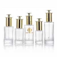 Flacon compte-gouttes rond en verre vide de 20 ml/30 ml/40 ml/50 ml/60 ml avec boîte en papier, logo personnalisé, marquage à chaud, vente en gros
