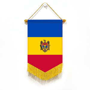 Wholesale Mini Pennant Car Flags Moldova Wall Decor <b>Small</b> <b>Ornaments</b> Hanging Digital Printing Satin Material - Product Image 1