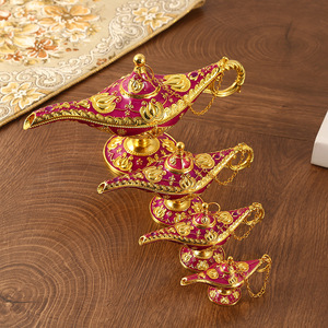 Retro Kim Loại Thủ Công Aladdin Ma Thuật Genie Đèn Trang Trí Nội Thất Có Nguyện Ước Đèn Phong Cách Ả Rập - Product Image 2