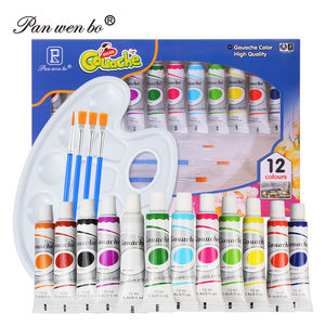 Panwenbo Art Dessin Pigment Non toxique <span class=keywords><strong>Gouache</strong></span> Peinture en Tube Professionnel 12ml 12 Couleurs <span class=keywords><strong>Gouache</strong></span> Peinture Set pour Artistes Débutants - Product Image 1