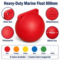 Boya Industrial Roja OEM PE de 800 mm con Doble Orificio, Anticorrosiva, Esférica, para Defensa de Hombres de Puerto y Contención de Derrames