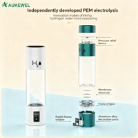 Bouteille d'eau portable à hydrogène par électrolyse PEM, capacité 270 ml, 10000 ppb, prix d'usine, résiste jusqu'à 6 kg pour une vie enrichie en H2
