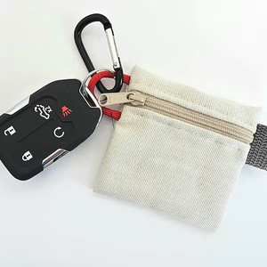 Custodia ecologica con cerniera, custodia per auricolari in tela <span class=keywords><strong>piccola</strong></span> e resistente, borsa portamonete, accessori per borse da viaggio - Product Image 2