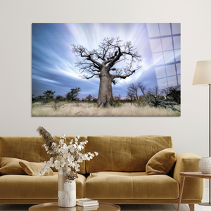 Baobab Tree <b>Canvas</b> Print African Nature Landscape Artwork Art Deco Panel Hanging <b>Wall</b> Art - Product Image 3