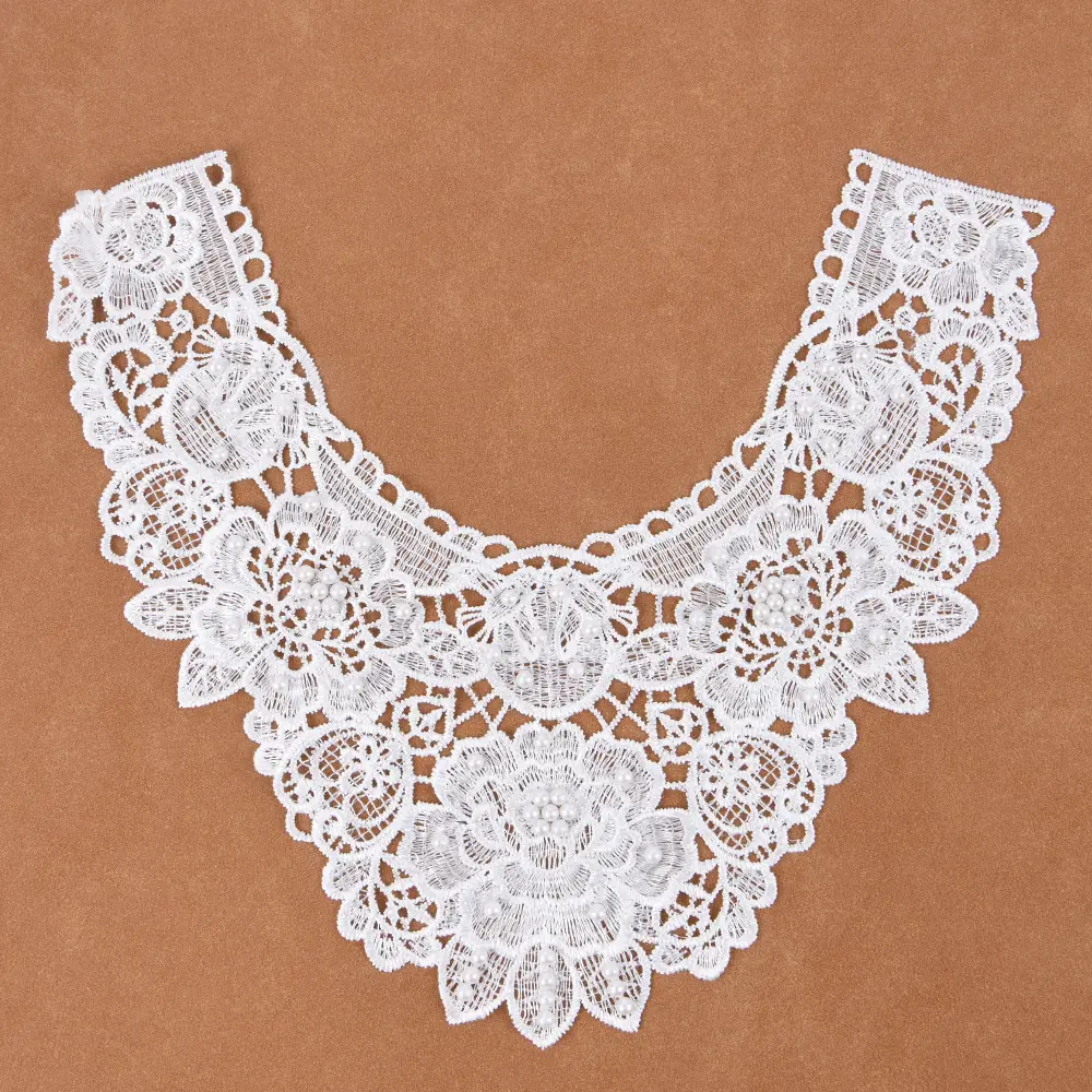 A Pair Multi-layered Large Wings Lace Collar Trims Sewing Fabric DIY Embroidery