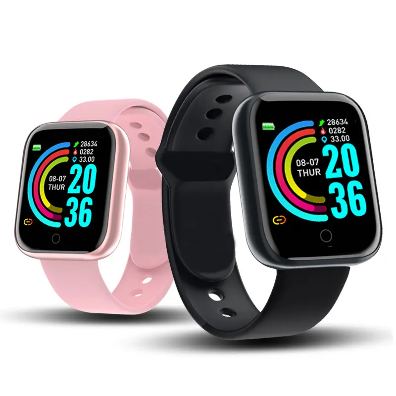 2024 smartwatch più venduto Smartwatchheart Monitor Y68 D20 orologio intelligente D20s caricatore magnetico in plastica colore Gel di silice TFT Bar < 2"