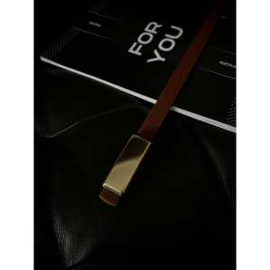 Cinturón Delgado Rectangular Fiori para Mujer, Hebilla de Aleación, Estilo Casual, Cinturón de Cuero PU - Product Image 2