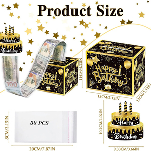 Caja de Regalo de Dinero <span class=keywords><strong>para</strong></span> Cumpleaños, Tarjeta de Felicitación con Diseño <span class=keywords><strong>Divertido</strong></span> de Caja de Dinero, Regalos Creativos de Cumpleaños <span class=keywords><strong>para</strong></span> Hombres y Mujeres, Decoraciones de Fiesta Sorpresa - Product Image 2