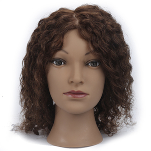 Tête de mannequin <span class=keywords><strong>pour</strong></span> coiffure en cheveux humains 100% bouclés, <span class=keywords><strong>pour</strong></span> l'entraînement à la coiffure afro, vente en gros <span class=keywords><strong>pour</strong></span> les académies de cosmétologie - Product Image 6