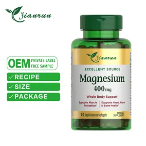 OEM Magnesium Gel Capsules Body Support Heart Nerve Bone Health Softgels