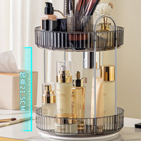 Organisateur de maquillage double couche pour salle de bain, avec étagères de rangement pour produits de soin et huiles essentielles
