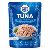 Sachet rétractable personnalisé en PP monofilament pour chewing-gum, thon, eau de source - Recyclable, compatible micro-ondes, idéal pour les aliments sans aluminium
