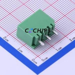 KF2EDGVC-5.0-3P Plug-in Terminal Block Through hole,P=5mm Connector Board-to-Board / Socket - Closed 1x3P 5mm Green - Product Image 2