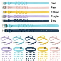 Nouveau Collier en Silicone DIY 2026 pour Animaux de Compagnie, Collier Lumineux Ajustable avec Lettres en Strass pour Chiens et Chats de Petite, Moyenne et Grande Taille – Vente Directe Usine
