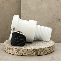 Raccords à valve filetés flexibles en ligne BRT Acetal 1/4 NPT, en acier inoxydable 316, avec ressort de valve, déconnexion rapide pneumatique, taille 1/4''