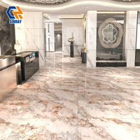 Carreaux de porcelaine modernes brillants et émaillés, antibactériens, antidérapants, résistants aux acides, texture pierre, 600x1200mm, 10mm d'épaisseur, pour salle de bain de villa