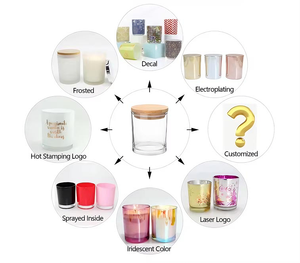 Fabricants de décoration personnalisée vente en gros de nouveaux designs fissure électroplaqué chandelier en verre de 7oz bougie parfumée tasse - Product Image 4