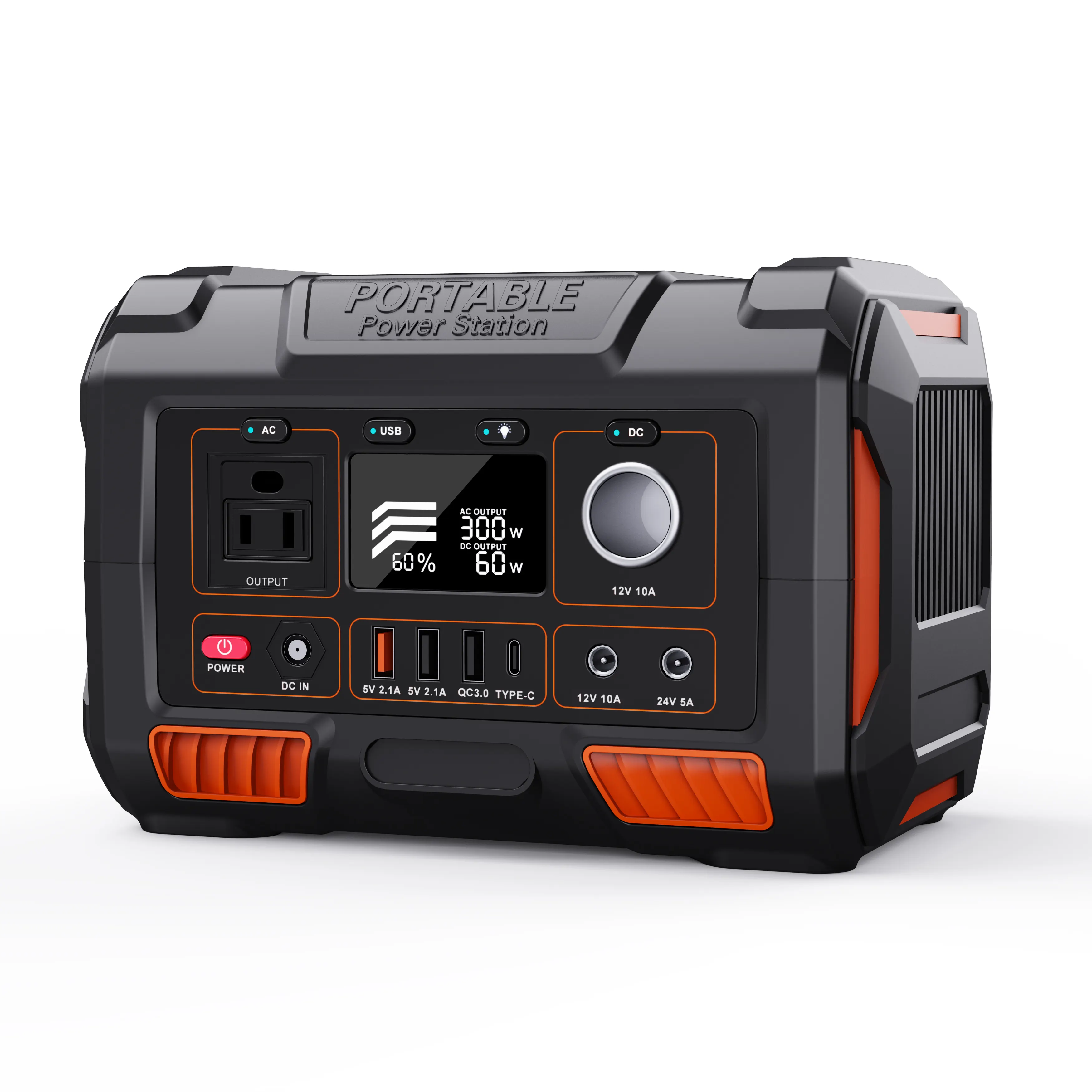 Generator tenaga surya portabel untuk berkemah, Generator tenaga surya dengan pengisi daya nirkabel sistem energi surya 300W 500W 600W 1000W luar ruangan