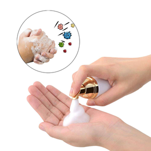 Bouteille en plastique à pompe mousse, pompe mousse dorée/blanche, flacon de savon à pompe mousse, vente chaude - Product Image 2