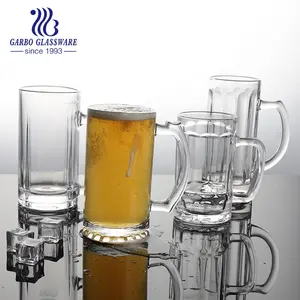 Caneca de vidro de cerveja, fornecedor da china, caneca de vidro de cerveja de alta qualidade, para bar, vinho, clássico, vidro, canecas, design clássico