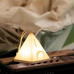 Portable <b>USB</b> <b>Rechargeable</b> Nursery Lamp Tent Shaped Nightlight with Warm White <b>Light</b> for Home & Camping - Product Image 3