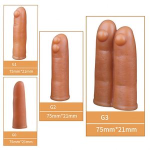 硅胶连体手指套阴蒂乳房刺激g点手指按摩器成人男女性玩具 - Product Image 4