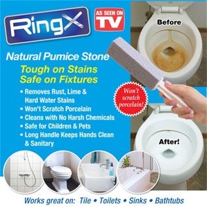 Pumice Stone Toilet <b>Brush</b> Gray Sponge Head For Bathroom Cleaning - Product Image 3