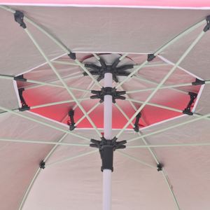 Parasol de plage double couche 150 cm avec revêtement argenté, baleines en fibre de verre, multi-usages, protection solaire extérieure - Product Image 2