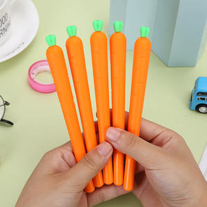 Корейский милый мультфильм имитация овощей нейтральная ручка креативный маленький свежий студенческий канцтовары оптом черный фонтан пластик - Product Image 4