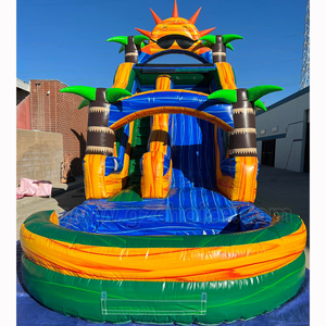 Trung Quốc Thương Mại Sân Sau Dành Cho Người Lớn Cầu Vồng Ánh Nắng Mặt Trời <span class=keywords><strong>Inflatable</strong></span> Dành Cho Người Lớn Trượt Có Thể Tháo Rời Hồ Bơi Kép Làn Đường Trượt Nước Sân Sau - Product Image 6