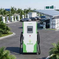 Station de recharge pour véhicules électriques 7kW/22kW/120kW Ganzhong GZ-DC-160L-2 7kW-240kW Chargeur rapide DC pour VE certifié CE TUV Prise Type 2 CCS Station zéro émission avec stockage d'énergie solaire Chargeur rapide DC
