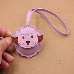 Hot Good Quality Leather Sheep <b>Keychains</b> Animals Leather Key Chains Luxury Fashion Keyrig Pendants for Bag Decoration - Product Image 5
