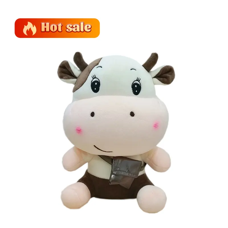 custom large soft bull kids stuffed & plush cow toy animals cow stuffed cats and human toys with shirt