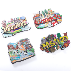 Eco Wooden Fridge Magnet Small Batch Accept Design Samples Iso Cert Factory Direct Sale
